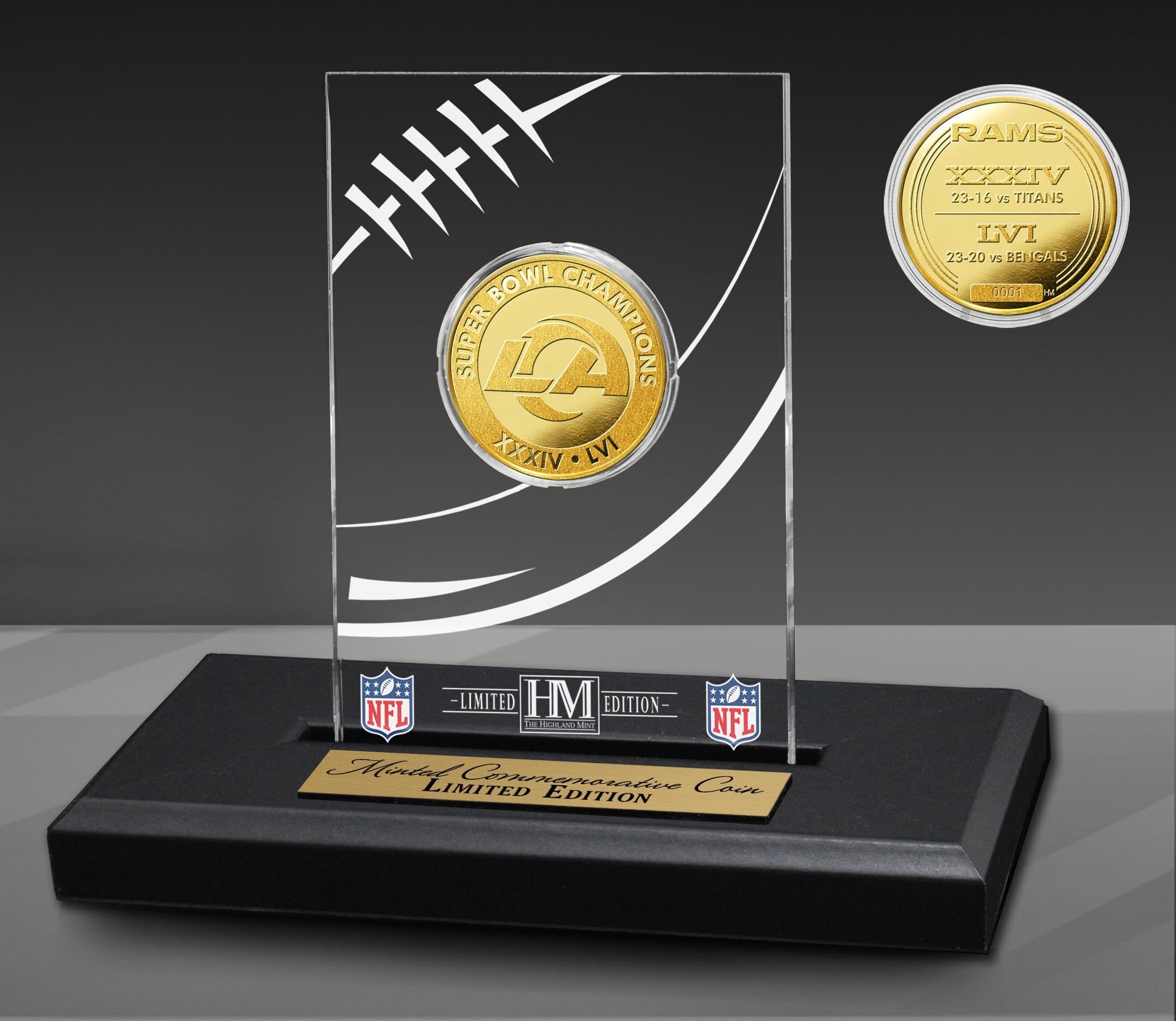 Highland Mint Los Angeles Rams Super Bowl LVI Champions Gold Coin