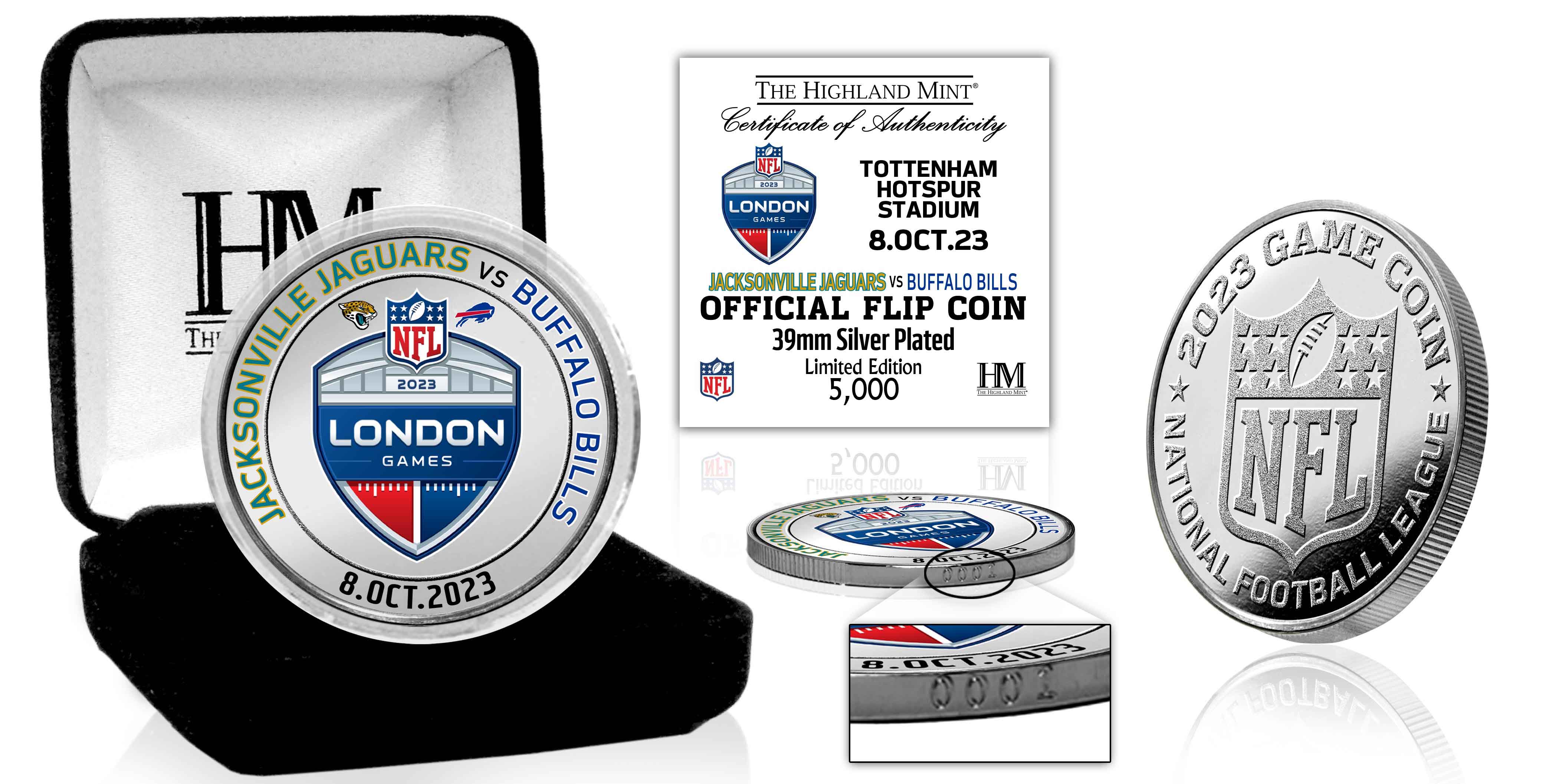 Jaguars at Bills 2023 NFL London Game Flip Coin