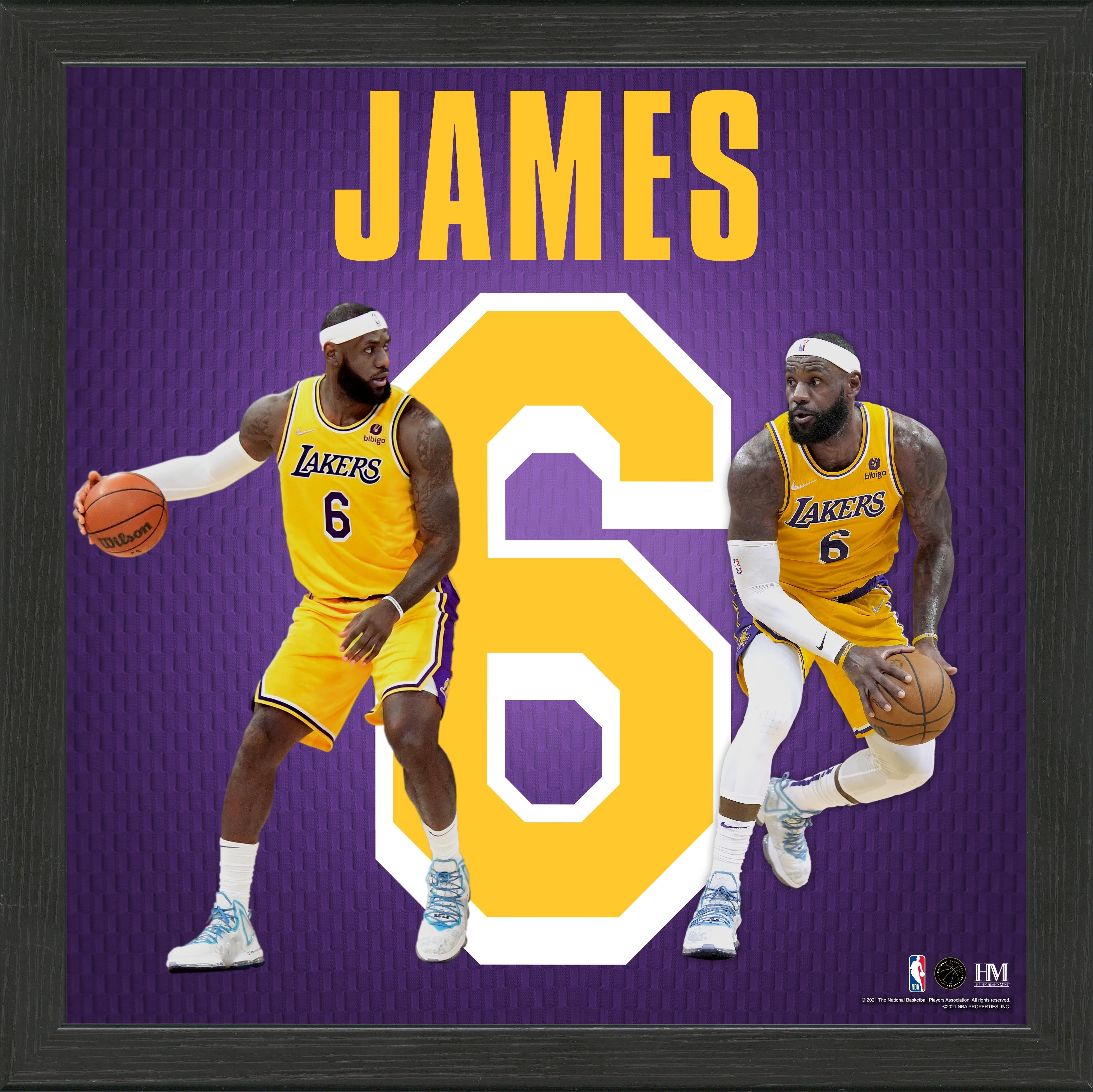 Basketball - NBA- Lebron James Signed & Framed LA Lakers Jersey
