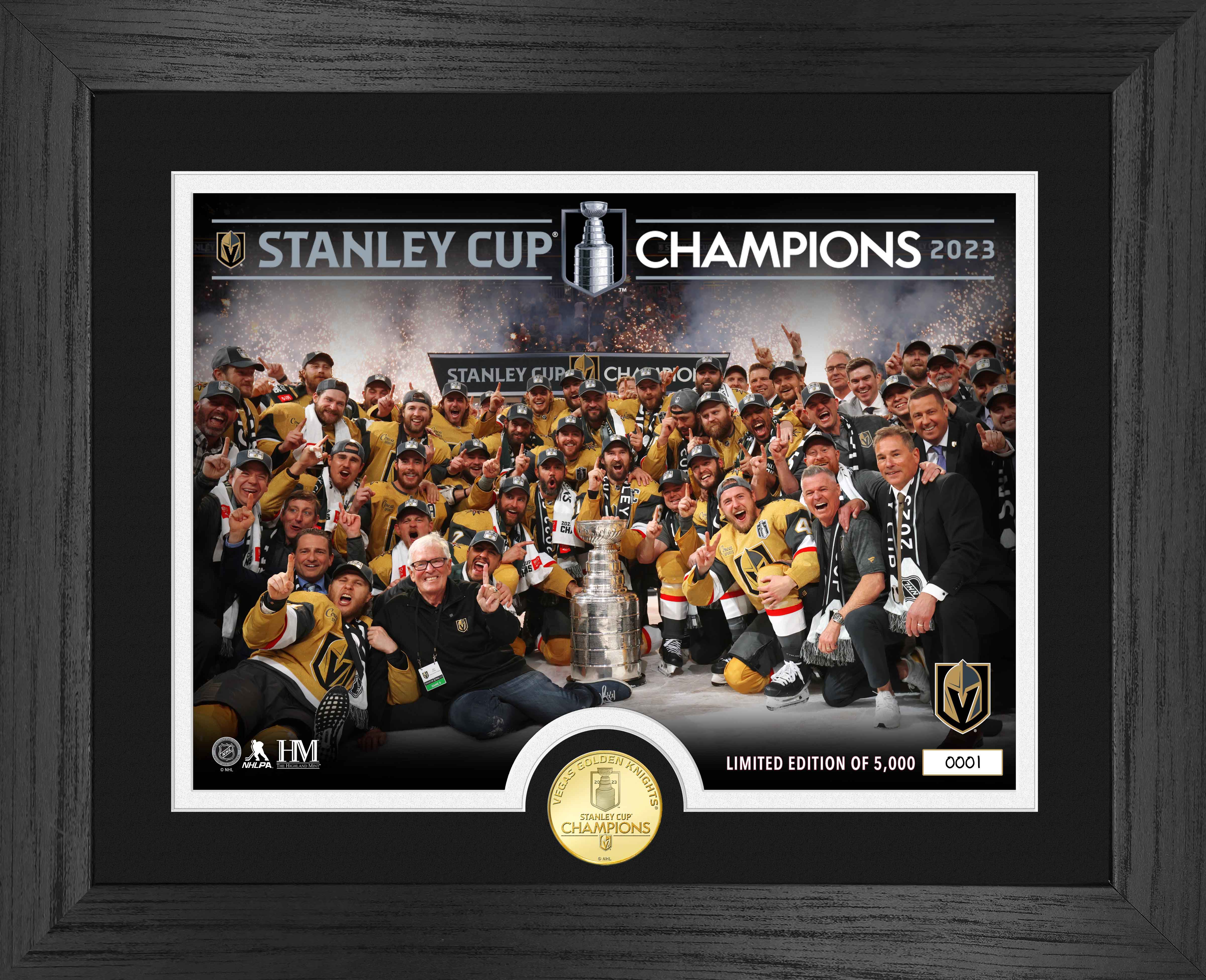 The Highland Mint | Vegas Golden Knights 2023 NHL Stanley Cup Champions Front Page Cover Photo Mint