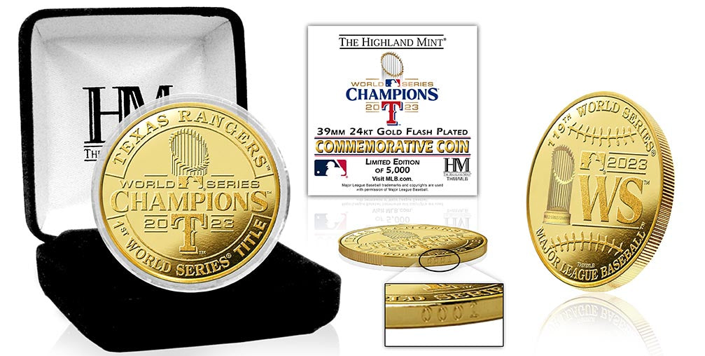 Texas Rangers 2023 World Series Champions Gold Coin