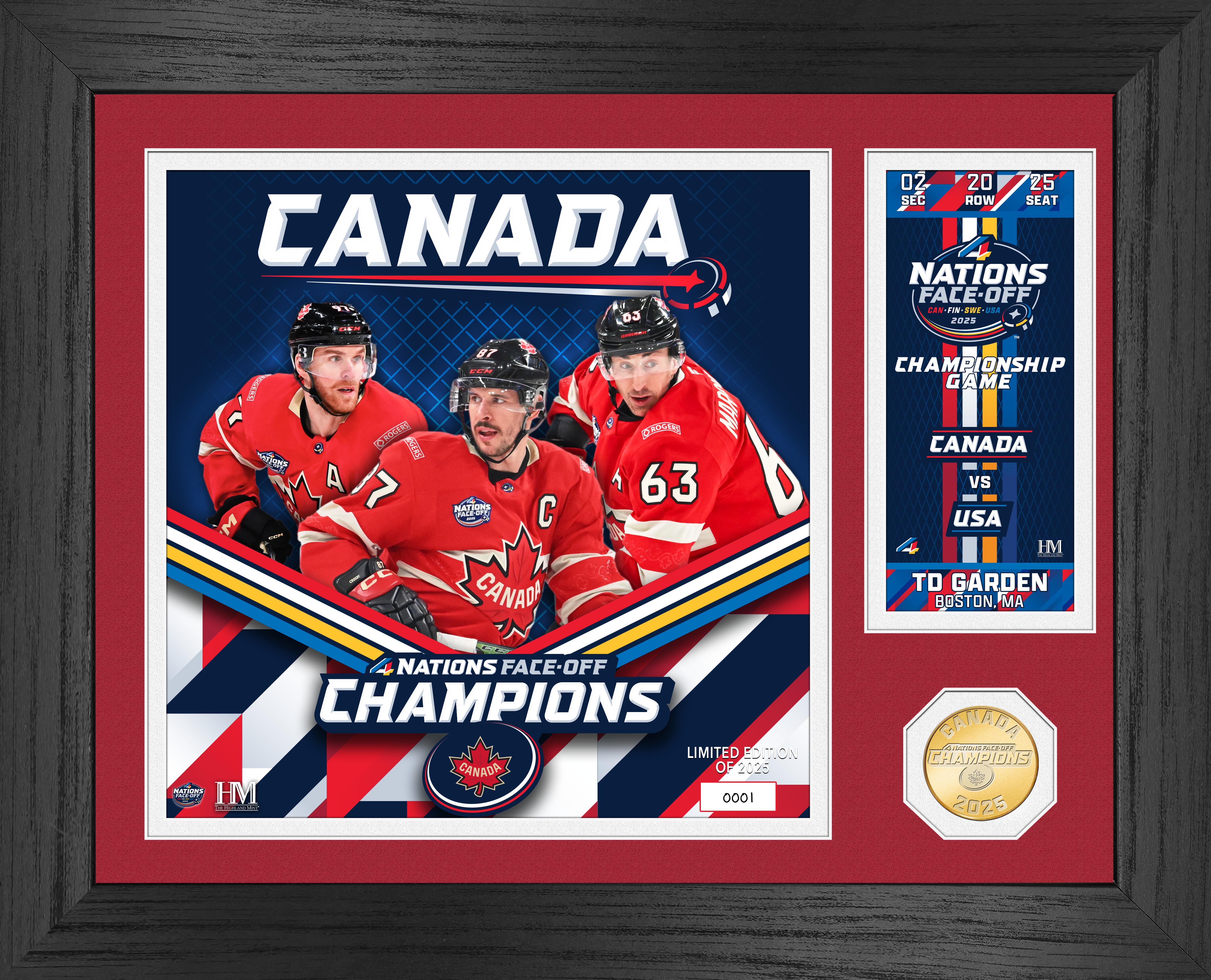 Team Canada 2025 4 Nations Face Off Champions Bronze Coin Photo Mint