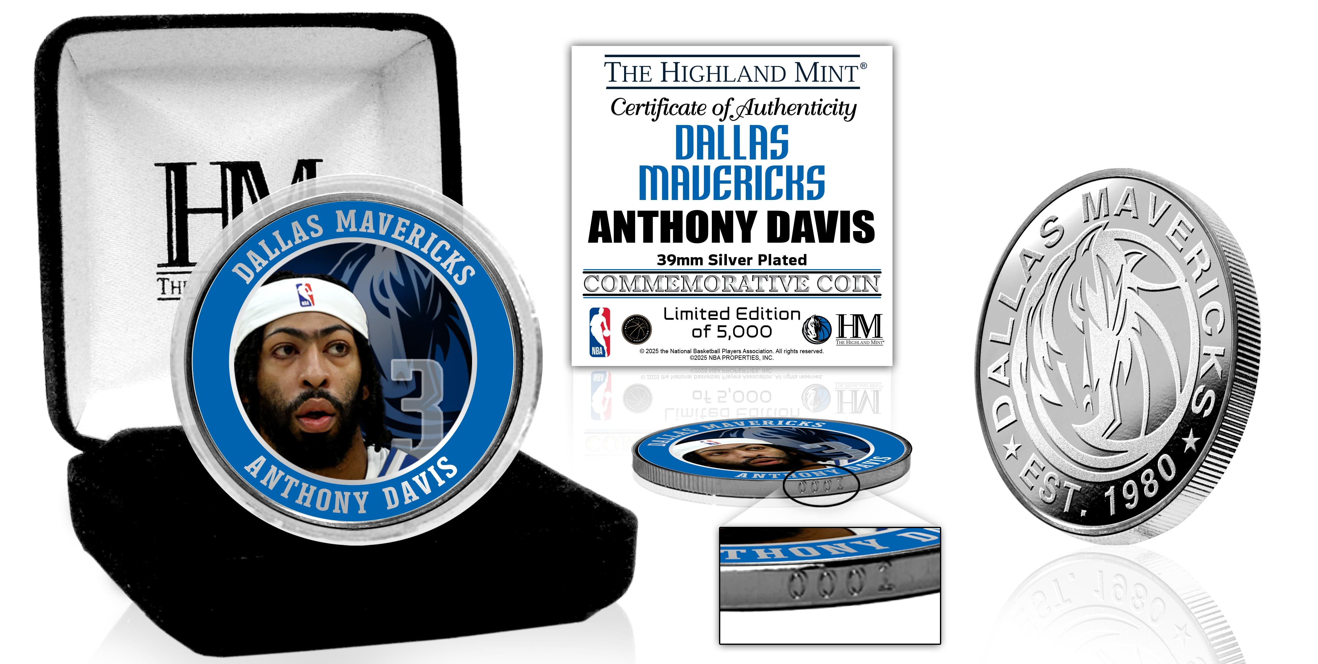 Anthony Davis Mavericks Silver Color Coin