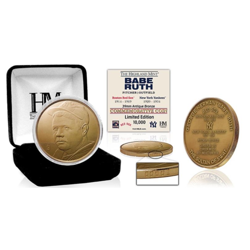 Babe Ruth The Legend Antique Bronze Coin