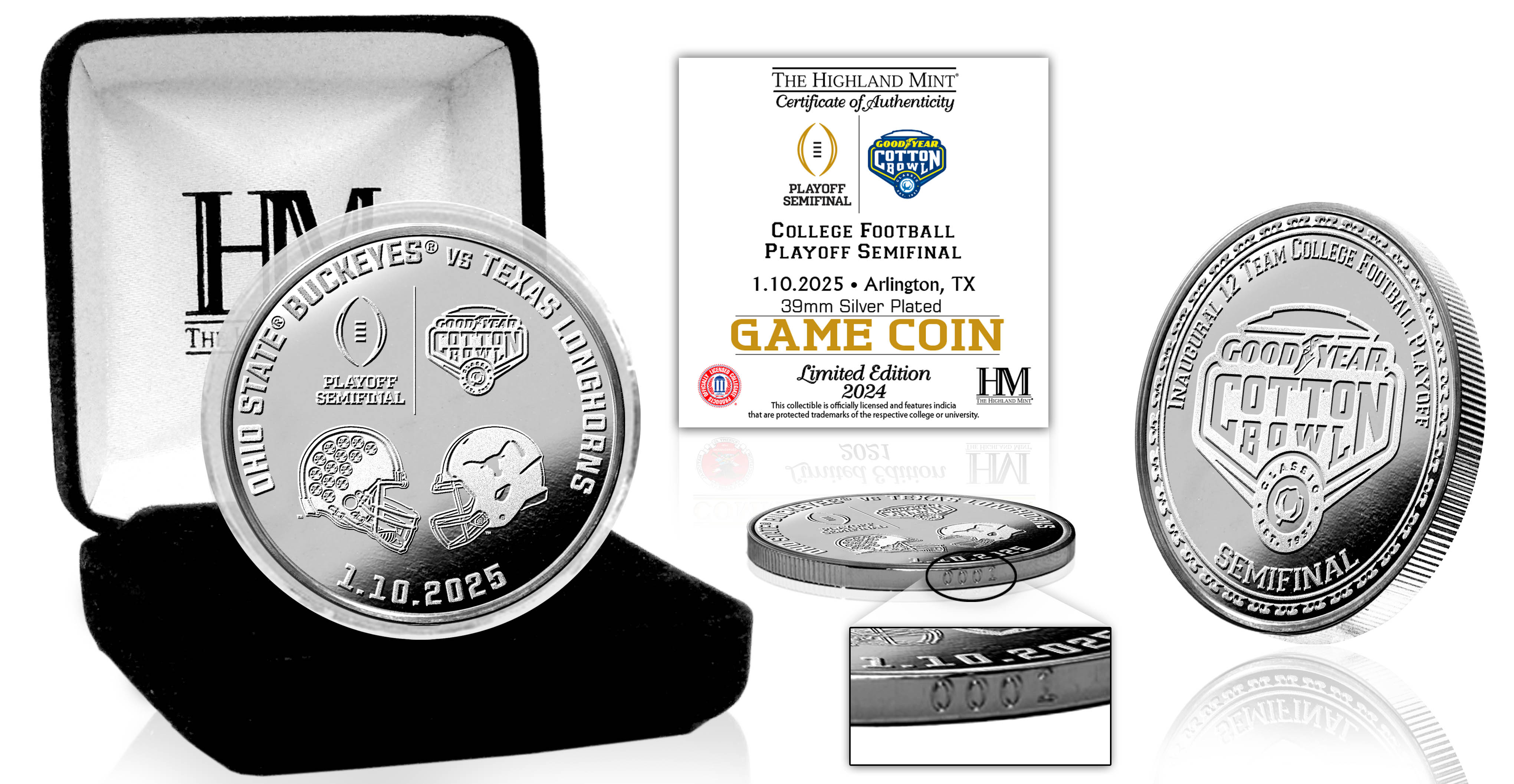 Cotton Bowl 2024-25 CFP Semifinal Silver Game Coin