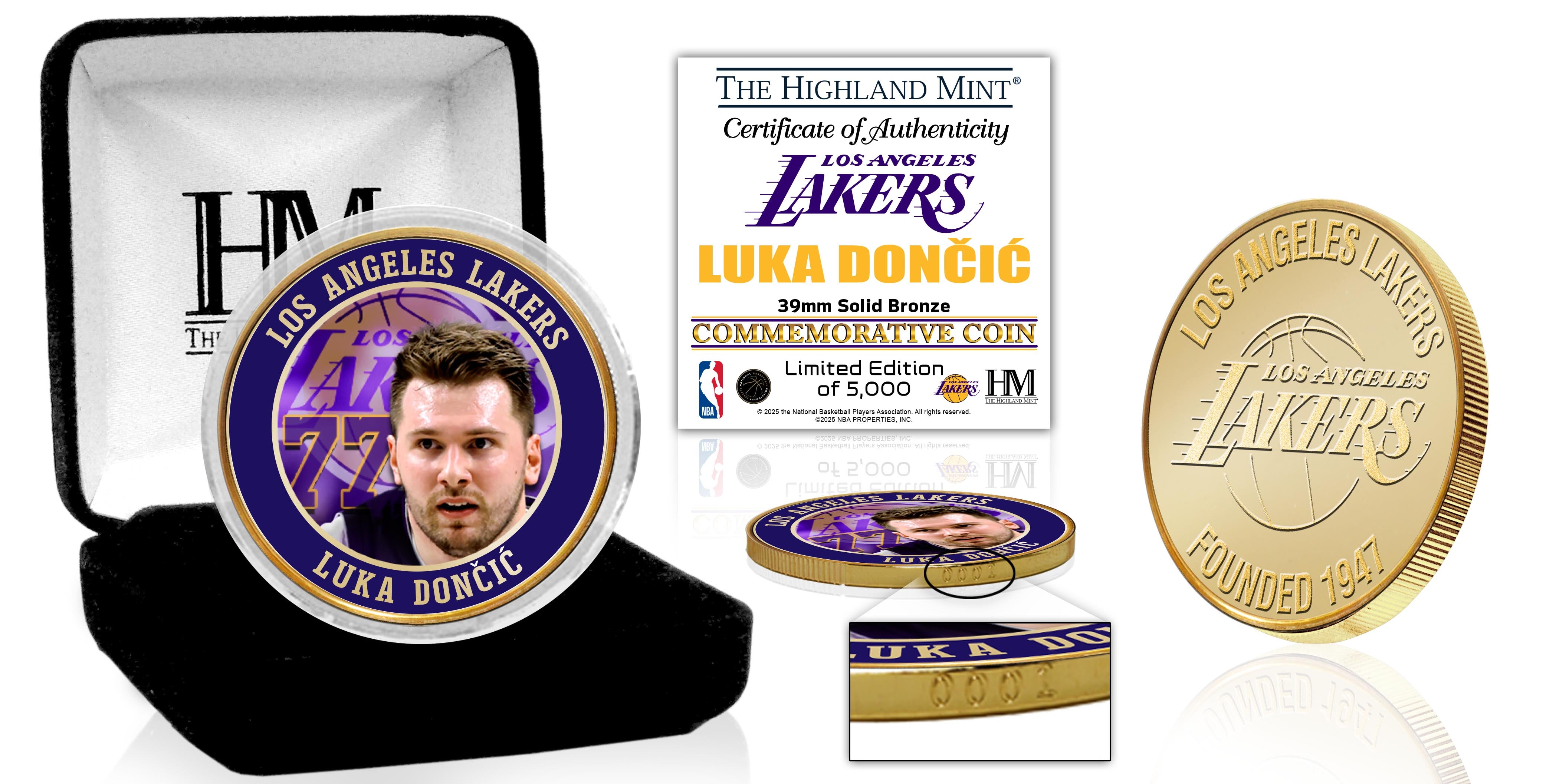 Luka Doncic Lakers Bronze Color Coin