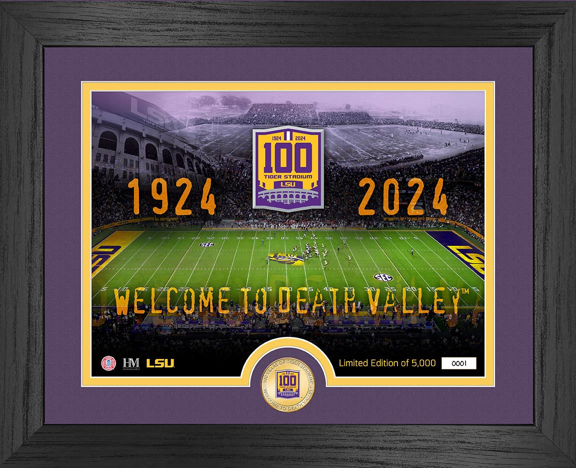 LSU Tiger Stadium 100th Anniversary Bronze Flip Coin Photo Mint