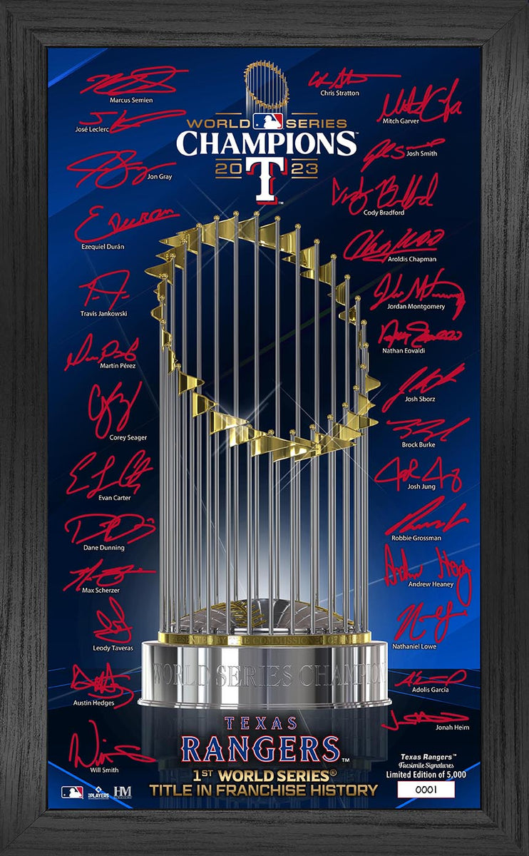 Texas Rangers Baseball World Series Trophy Viewing