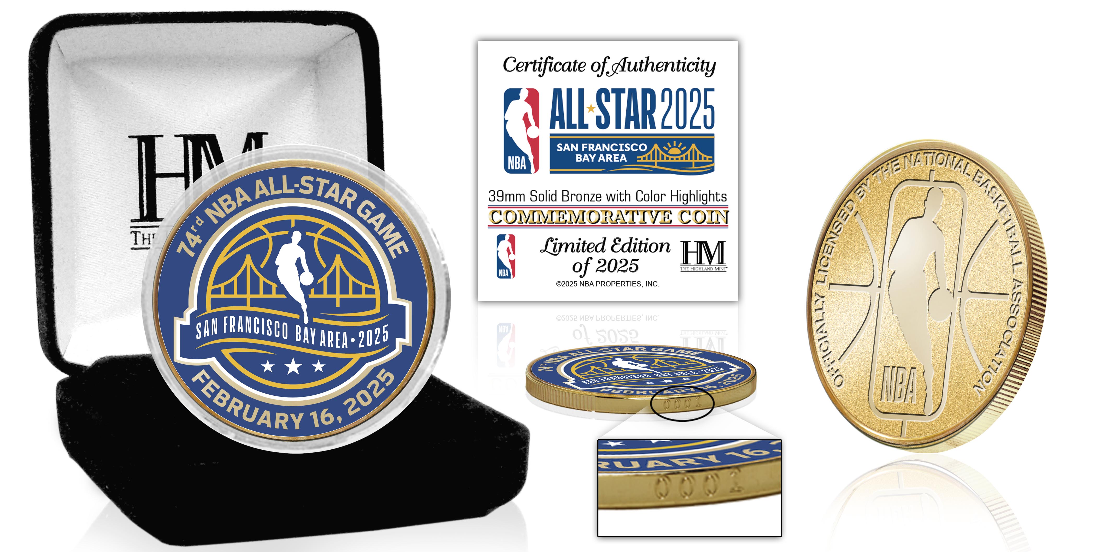 NBA All-Star Game 2025 Commemorative Bronze Color Coin