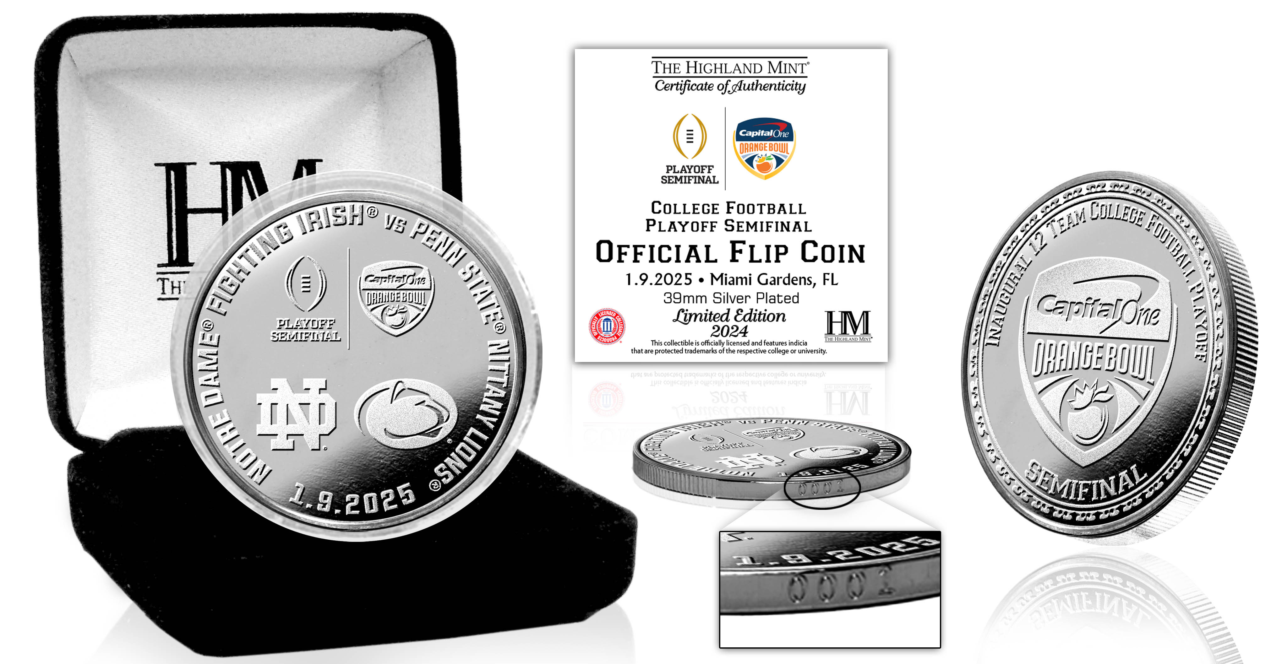 Orange Bowl 2024-25 CFP Semifinal Silver Game Coin