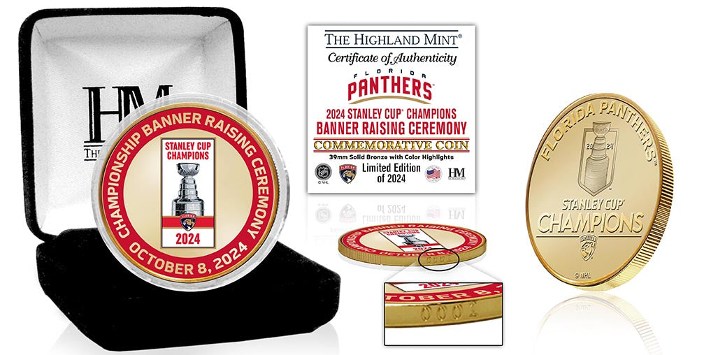 Florida Panthers Stanley Cup Banner Raising Ceremony Bronze Color Coin