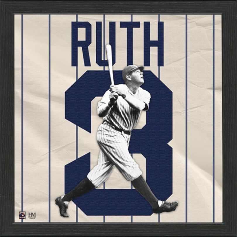 Babe Ruth New York Yankees Vintage IMPACT Jersey Frame