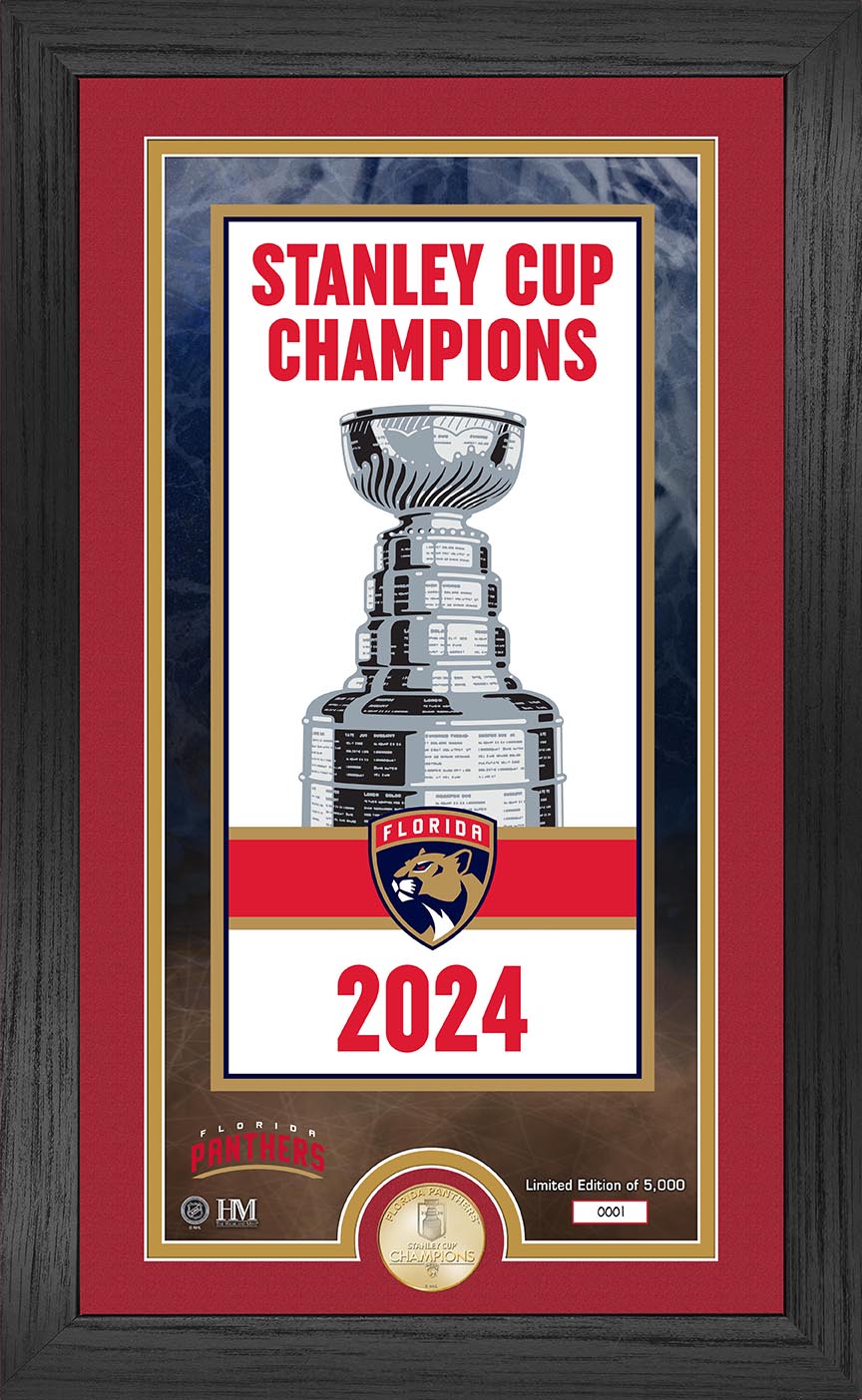 Florida Panthers Stanley Cup Champions Banner Bronze Coin Photo Mint