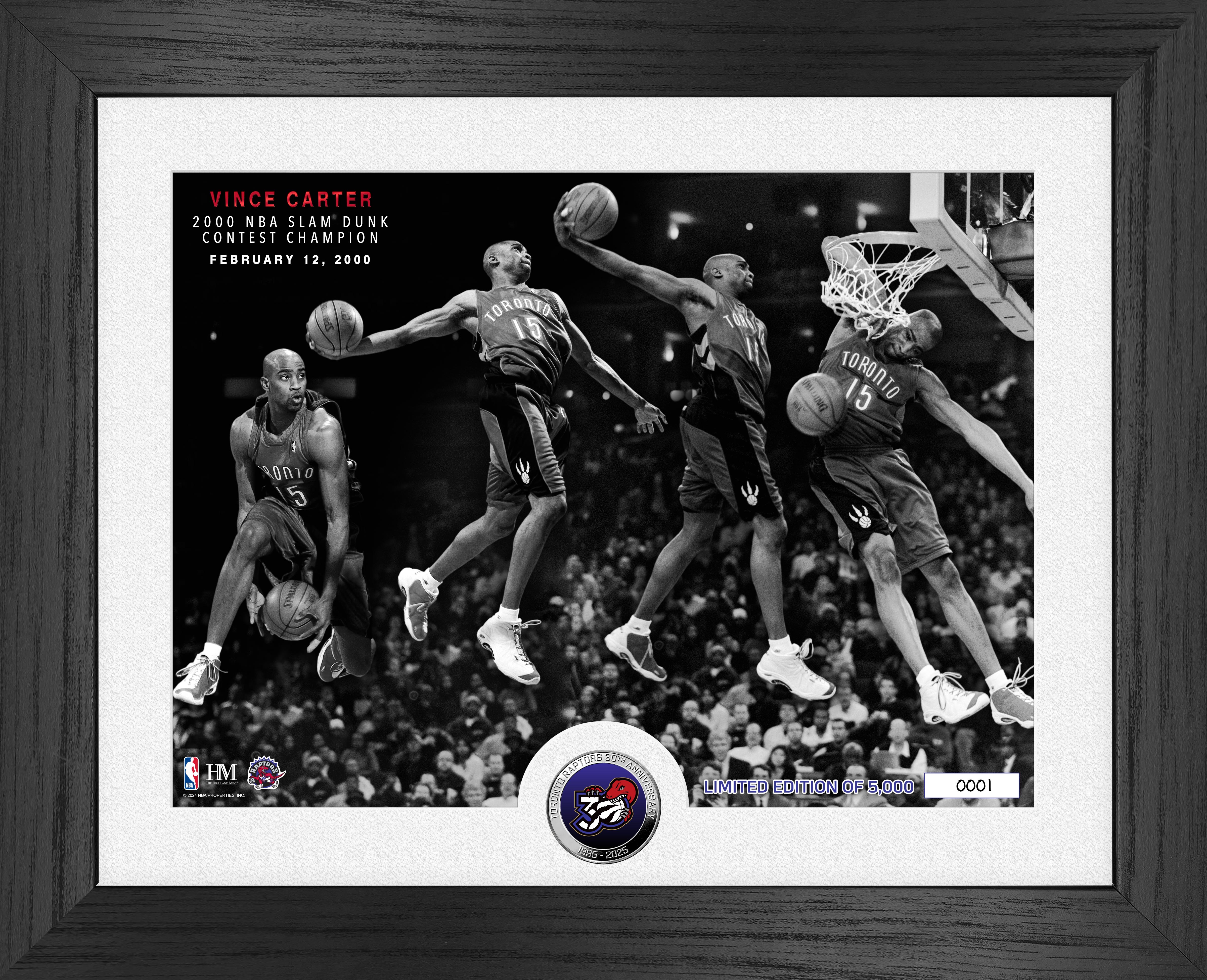 Vince Carter Slam Dunk Contest Silver Coin Photo Mint