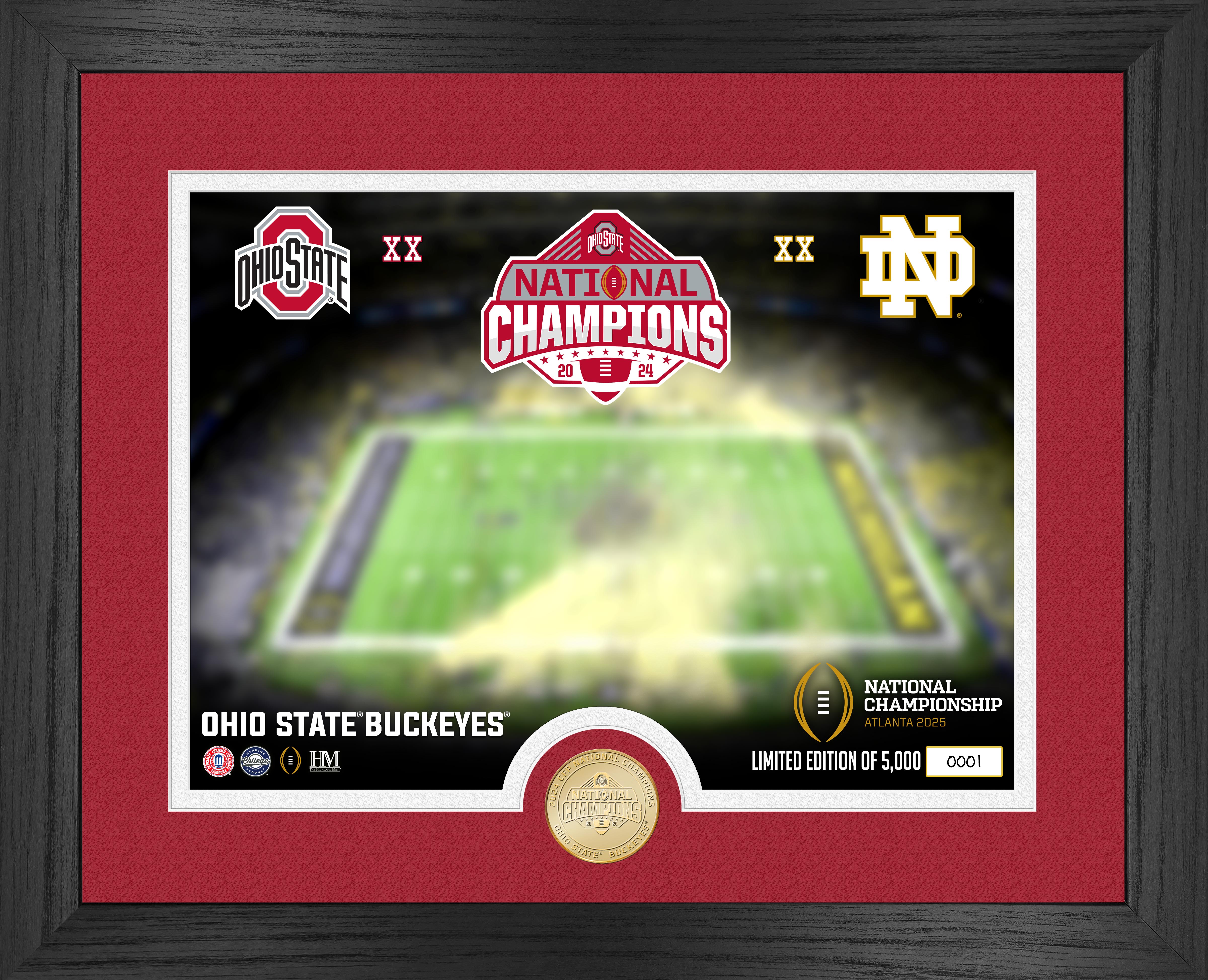 Ohio State Buckeyes 2024-25 CFP National Champions Celebration Bronze Coin Photo Mint