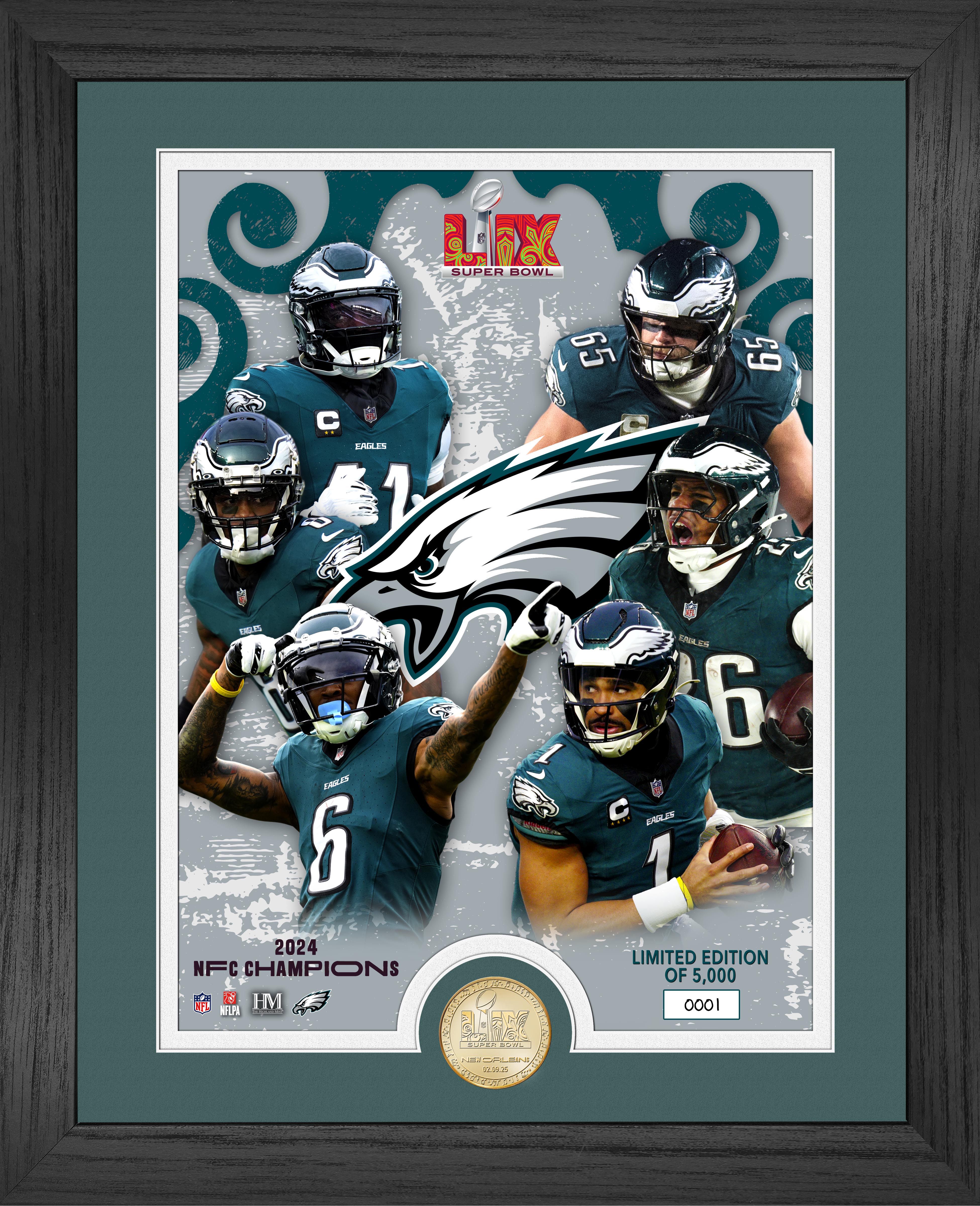 Philadelphia Eagles Super Bowl LIX Team Force Photo Mint