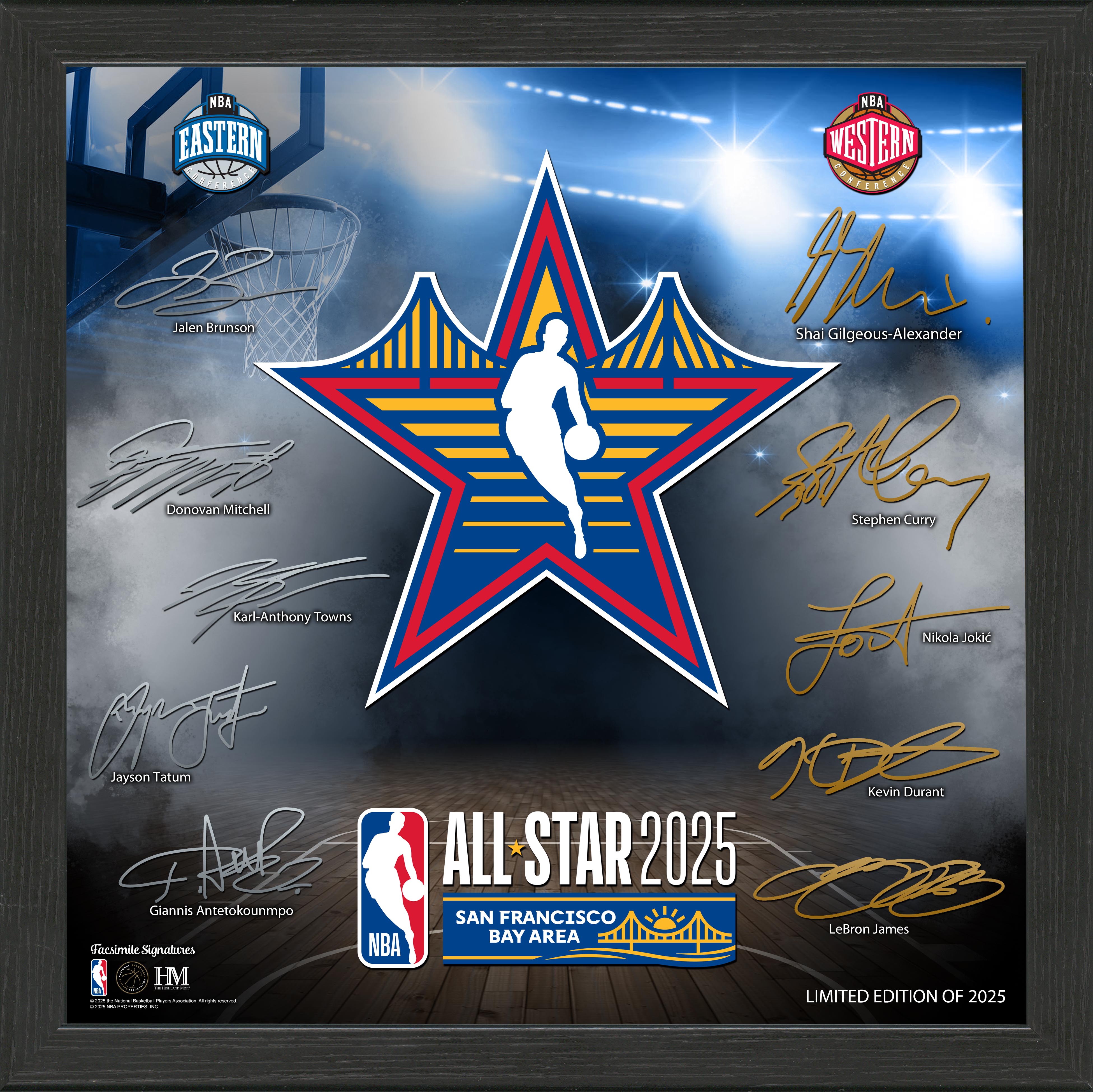 2025 NBA All Star Game Signature Frame