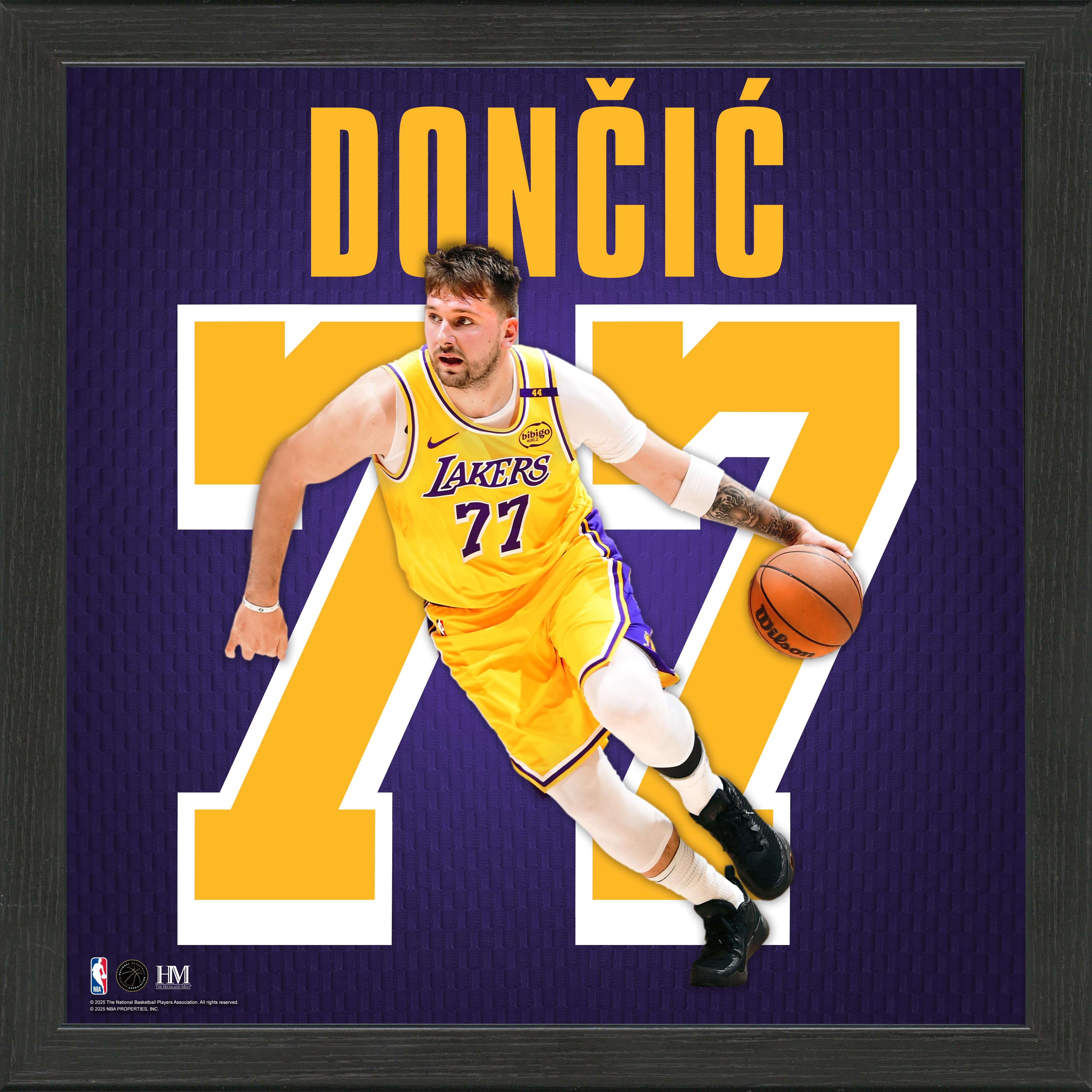 Luka Doncic Los Angeles Lakers Impact Jersey Frame