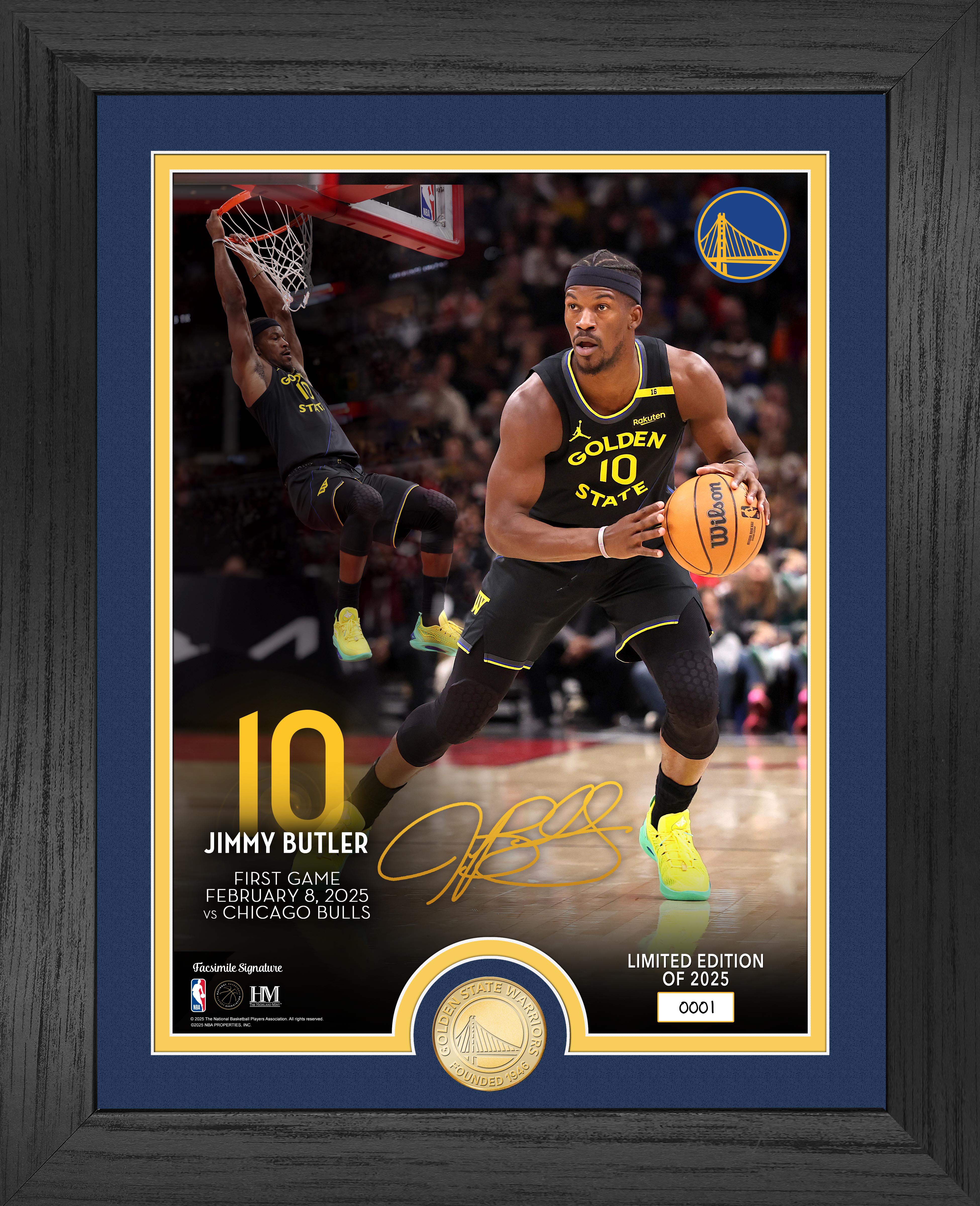 Jimmy Butler Golden State Warriors Bronze Coin Photo Mint