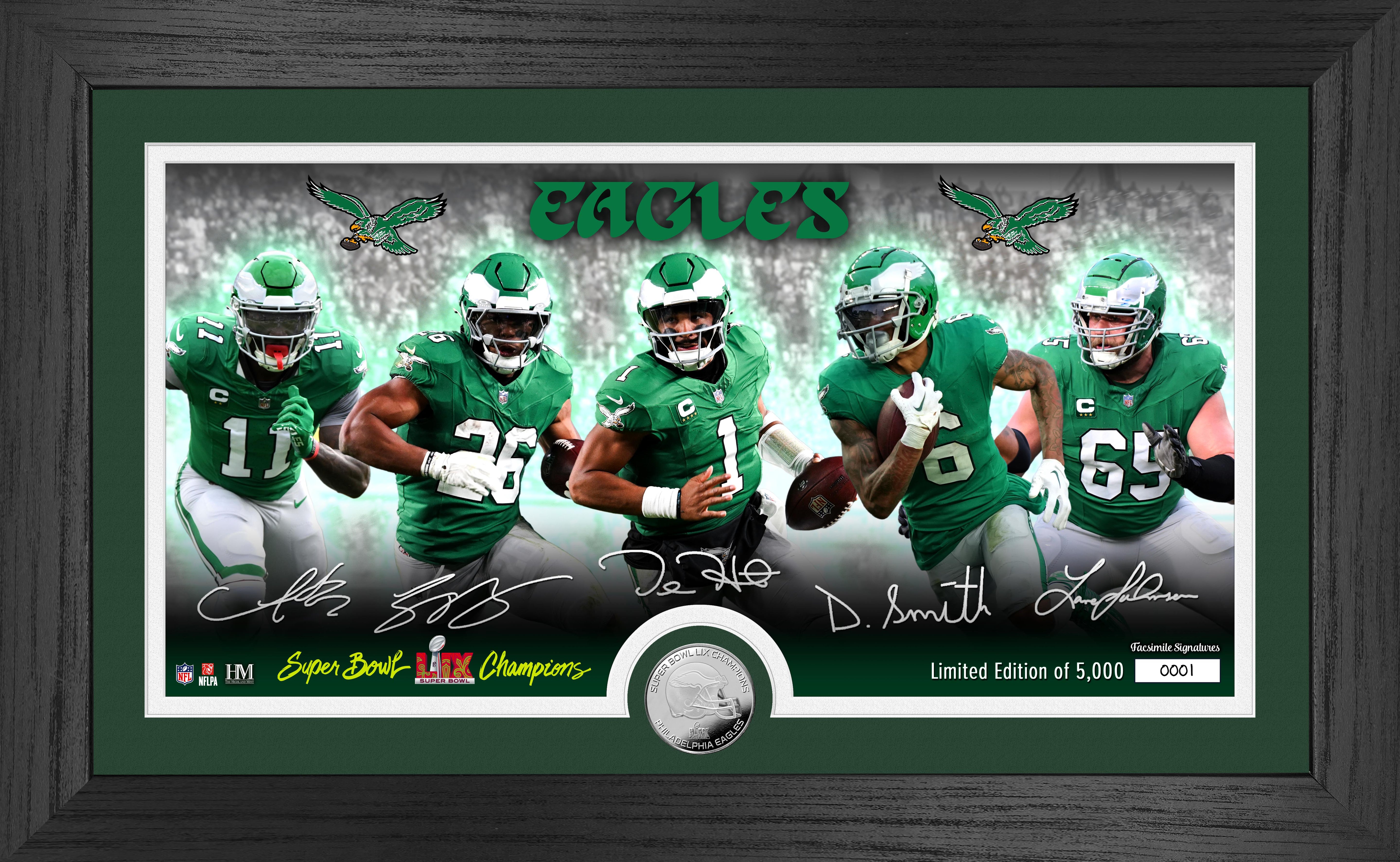 Philadelphia Eagles Champions Panoramic Silver Coin Photo Mint