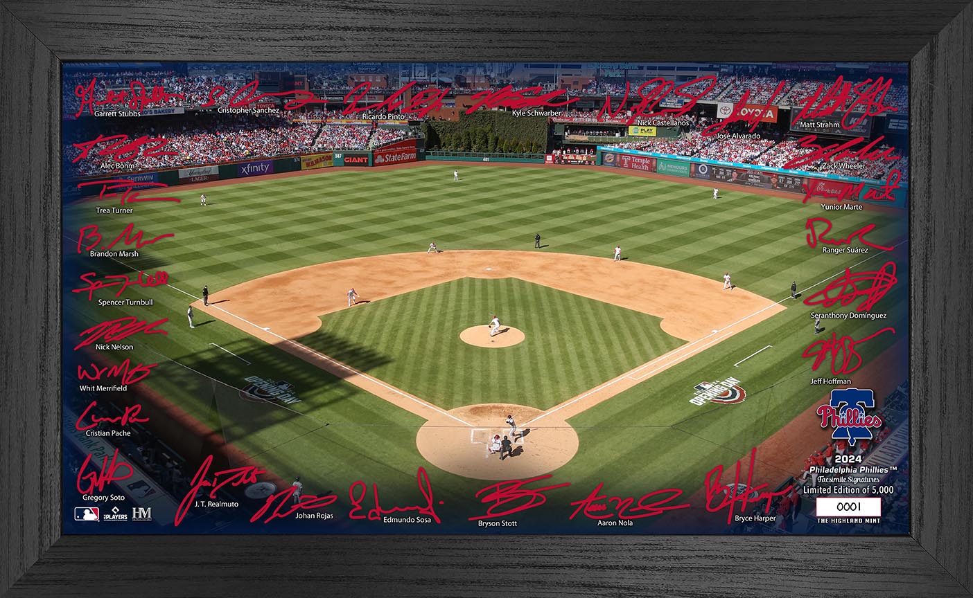 2011 Philadelphia Phillies sold The Highland Mint Signature Ballpark Photo