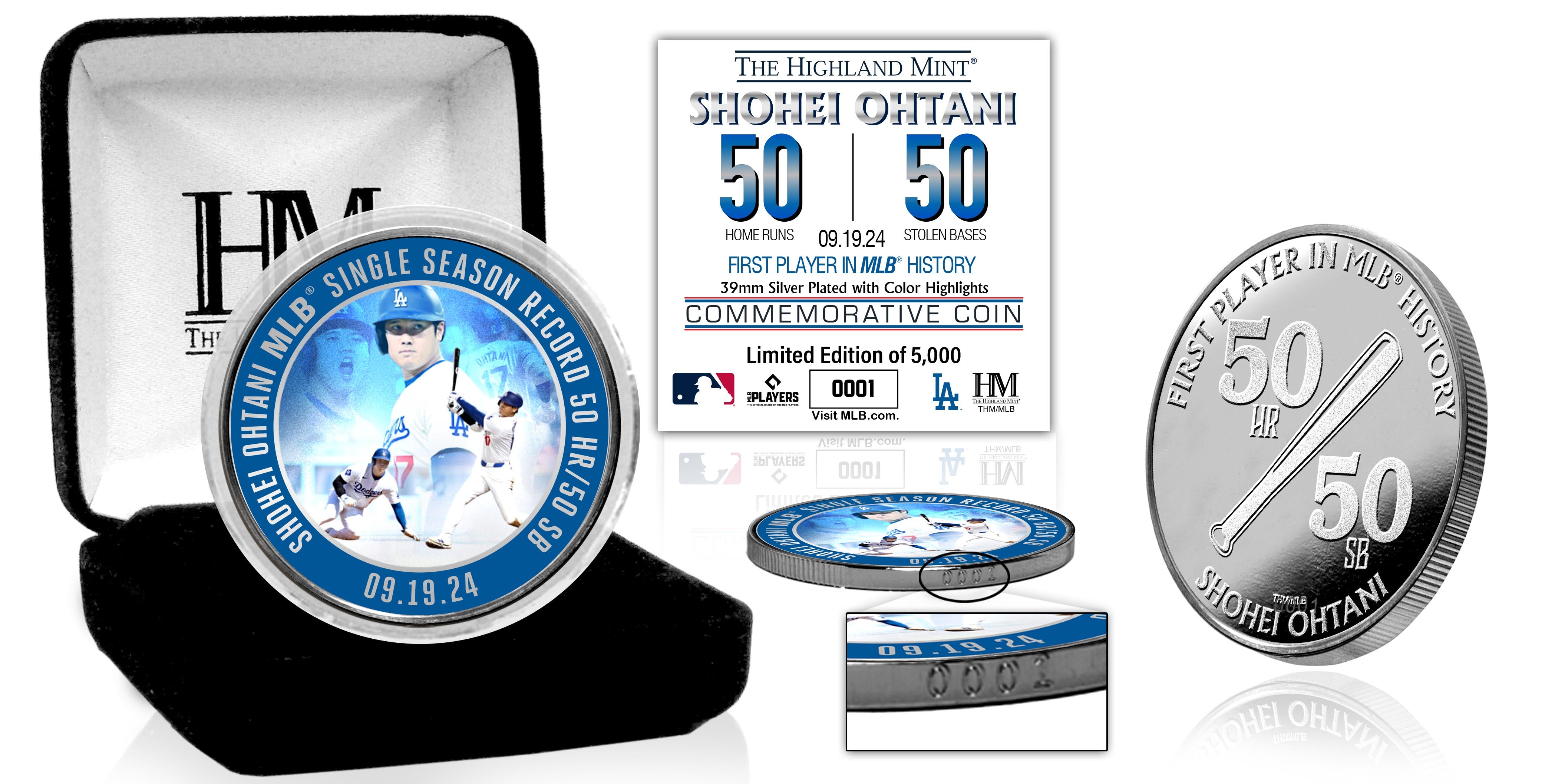 Shohei Ohtani 50/50 Commemorative Silver Coin