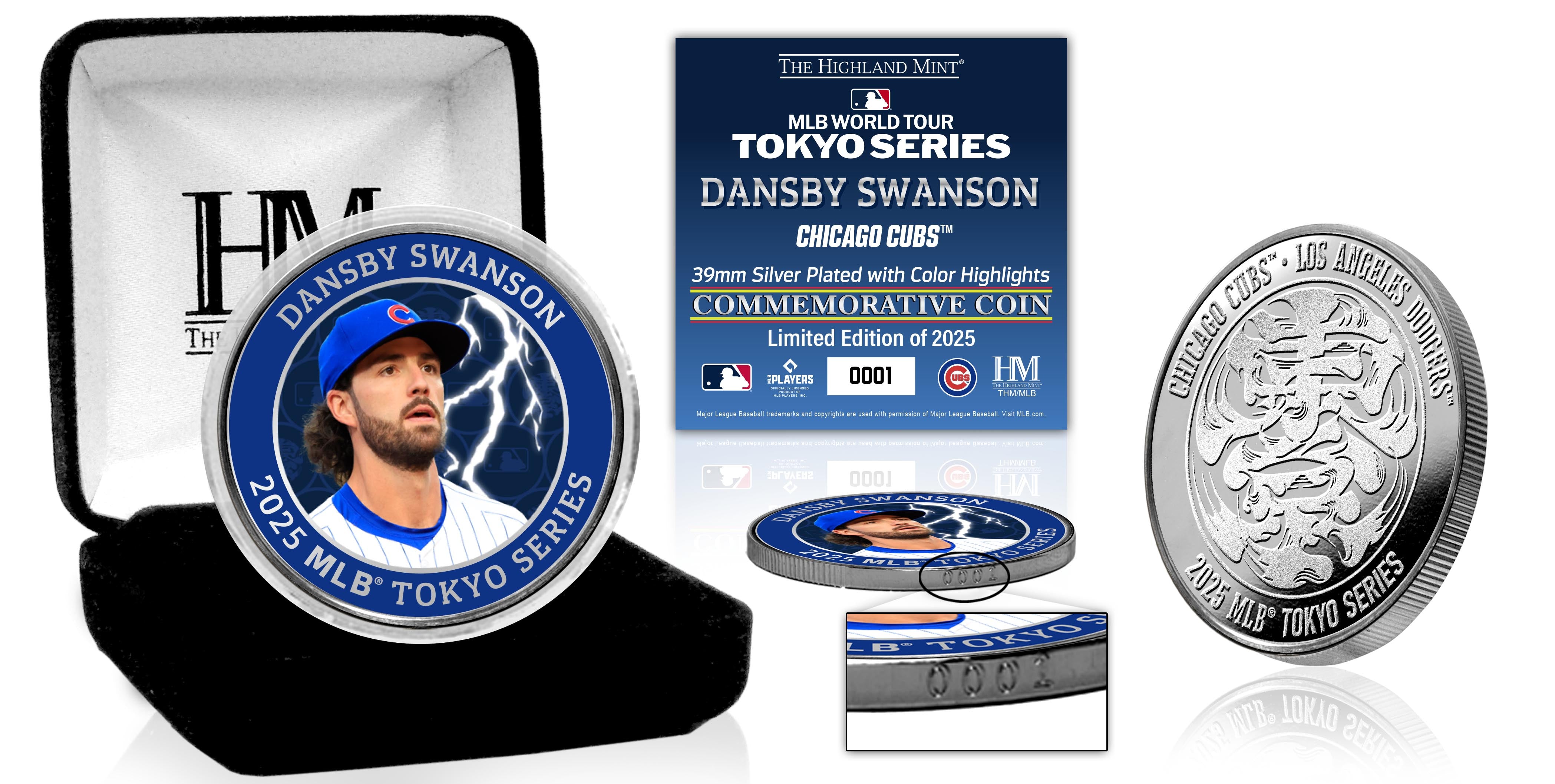 Dansby Swanson 2025 Tokyo Series Silver Color Coin