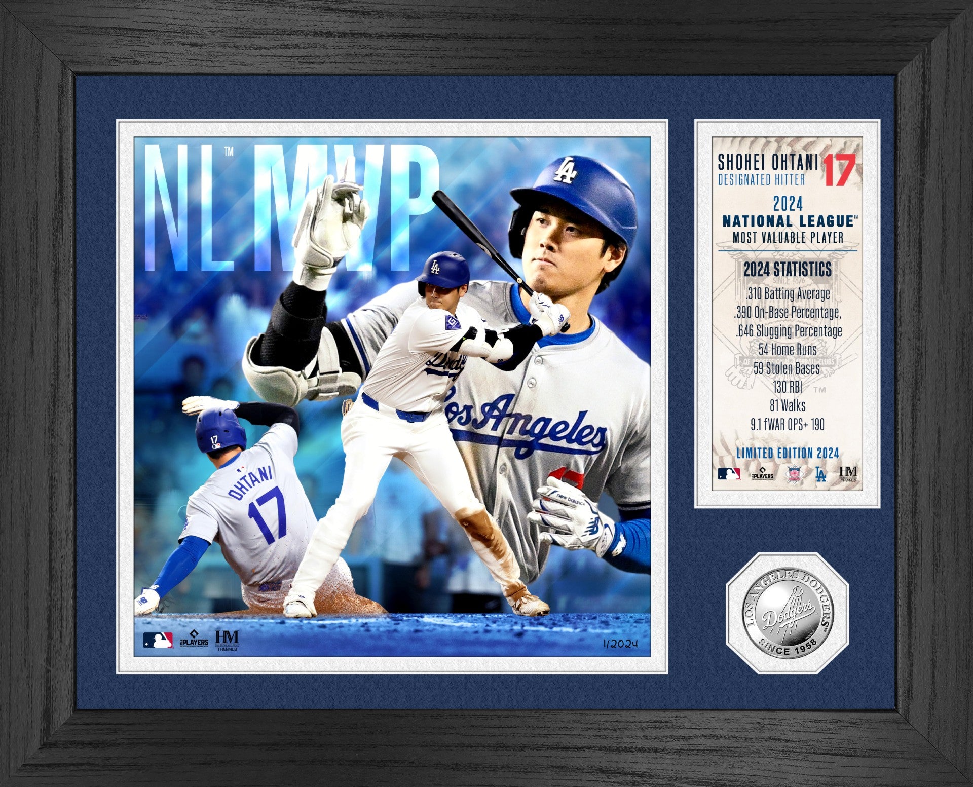 Shohei Ohtani MLB National League MVP Silver Coin Photo Mint