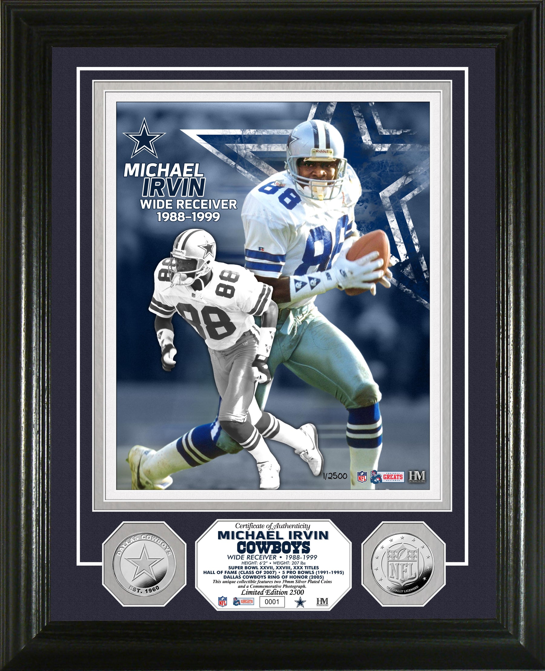 Michael Irvin Dallas Cowboys Silver Coin Photo Mint