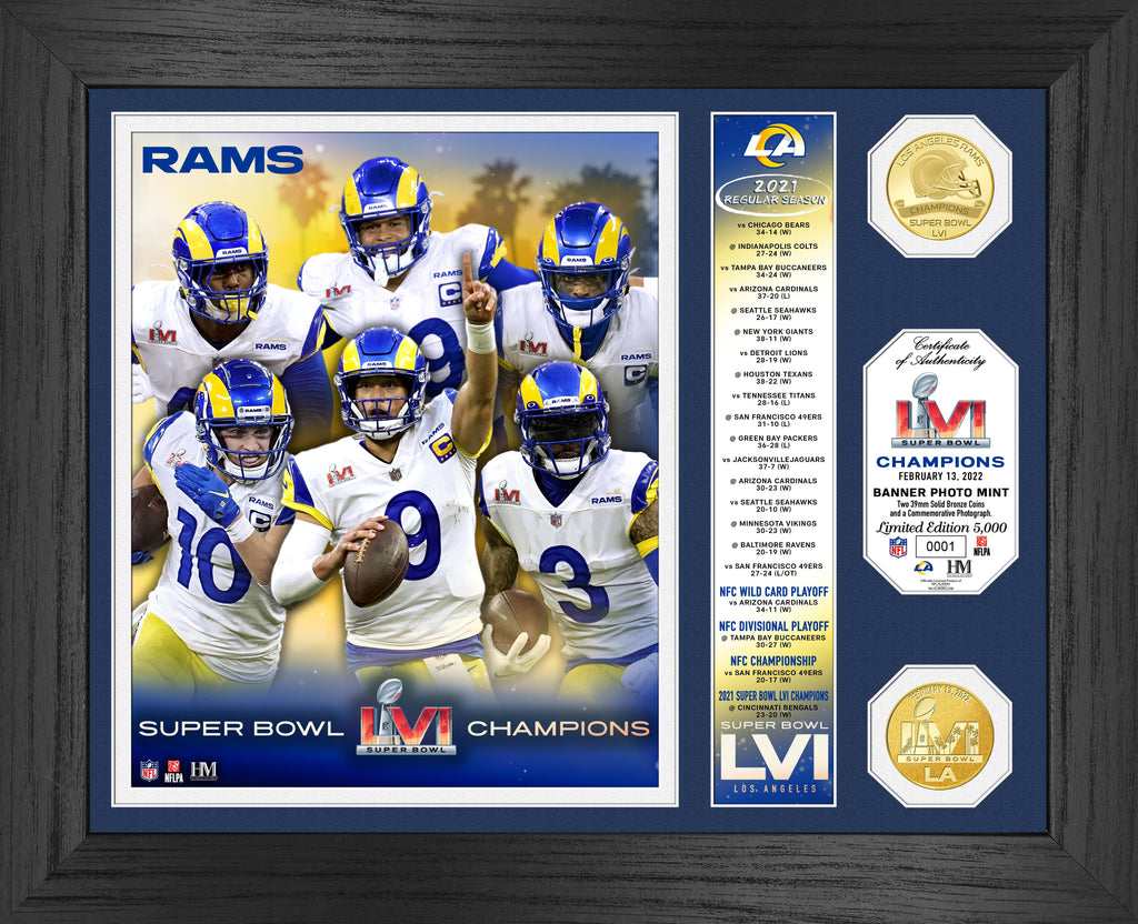 Highland Mint Rams Super Bowl Banner Collection Bronze Coin Photo Mint