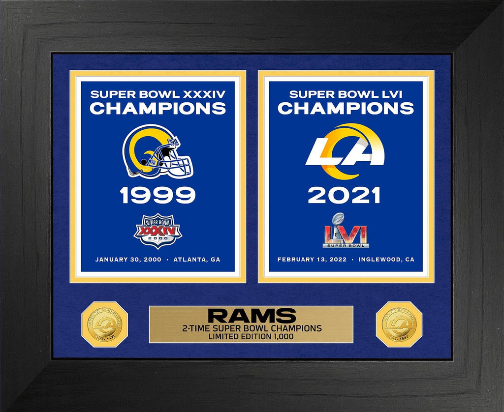 Los Angeles Rams Super Bowl 56 Champions Banner Bronze Coin Photo Mint