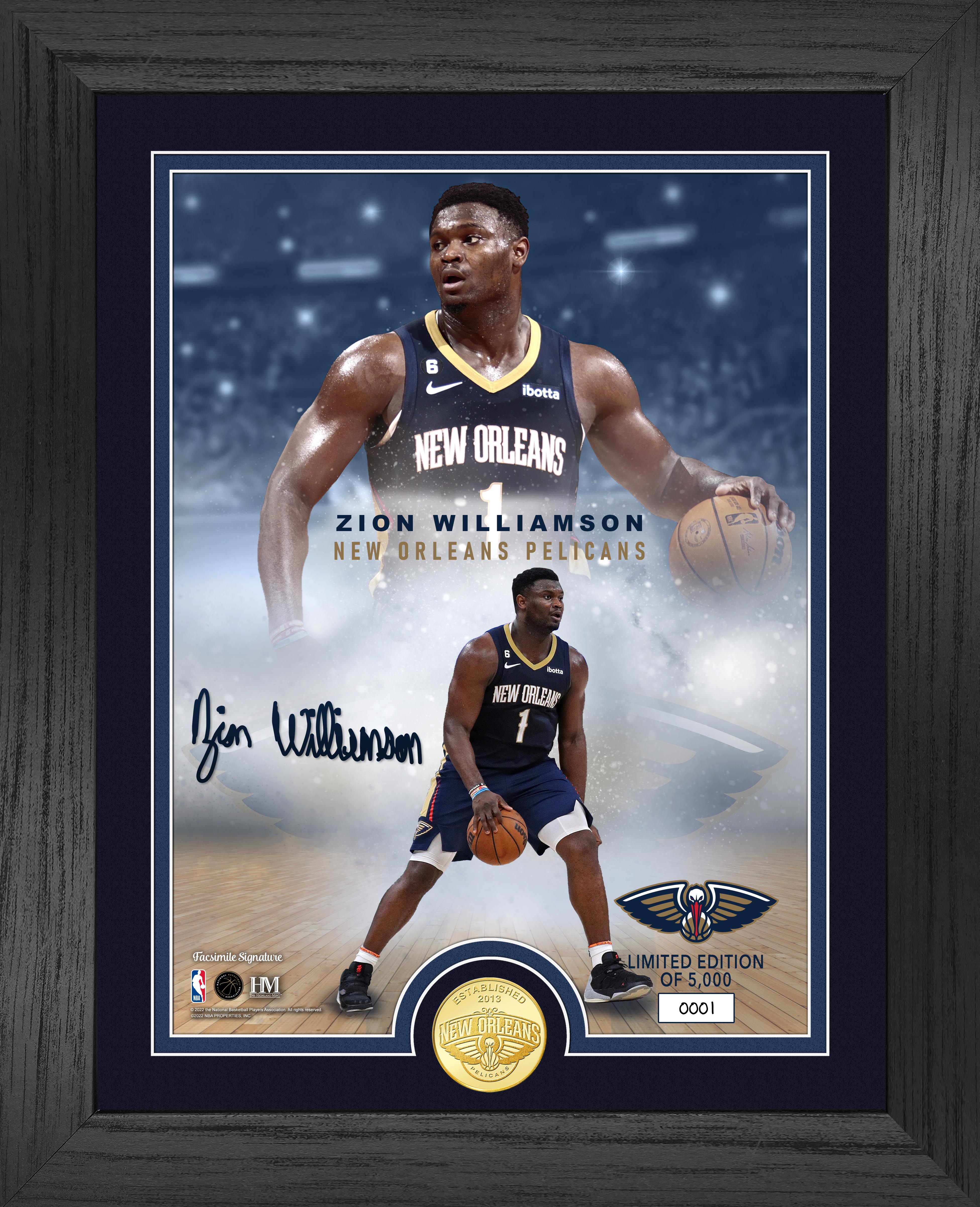 Zion Williamson Legends Bronze Coin Photo Mint