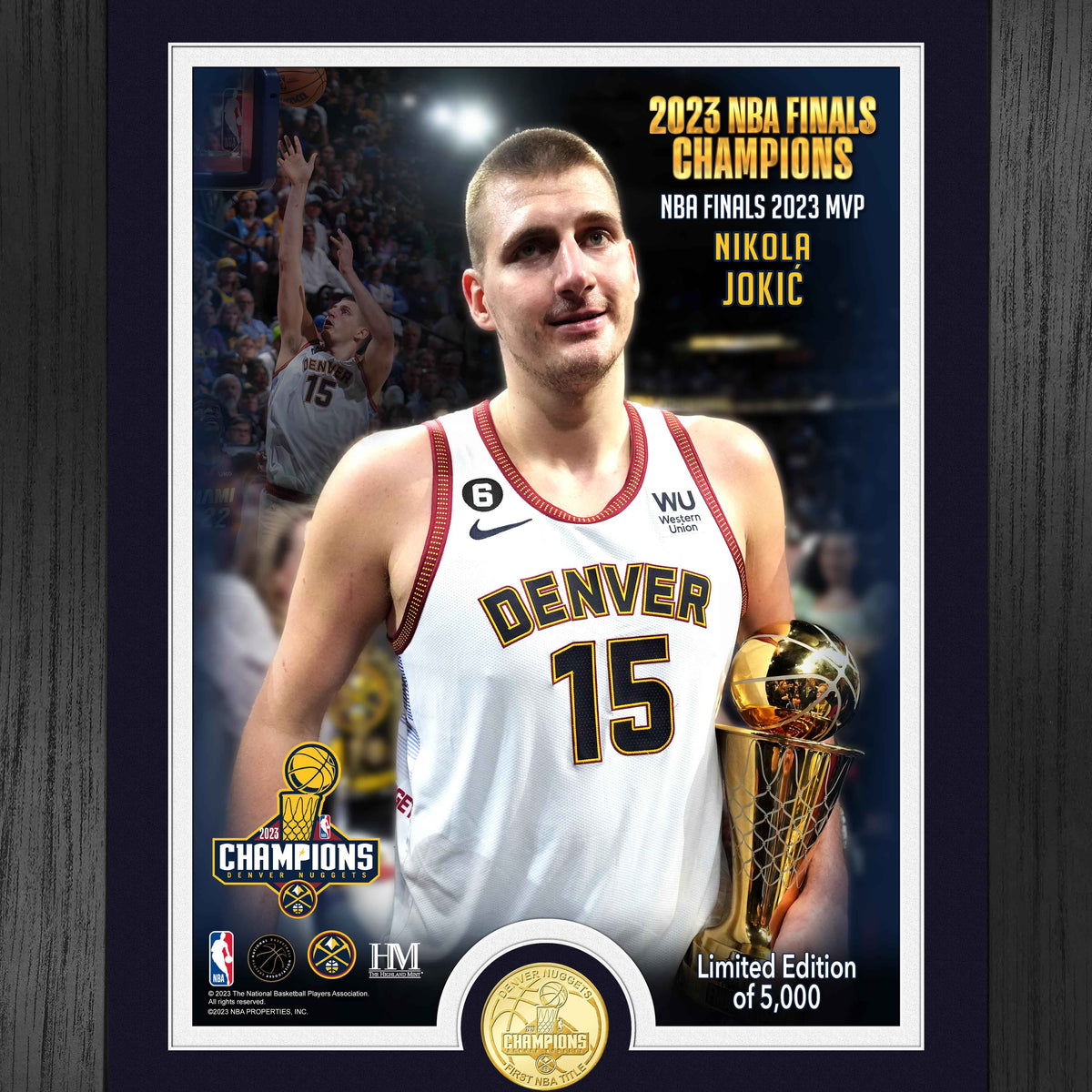 Denver Nuggets 2023 NBA Finals MVP Nikola Jokic Photo Mint