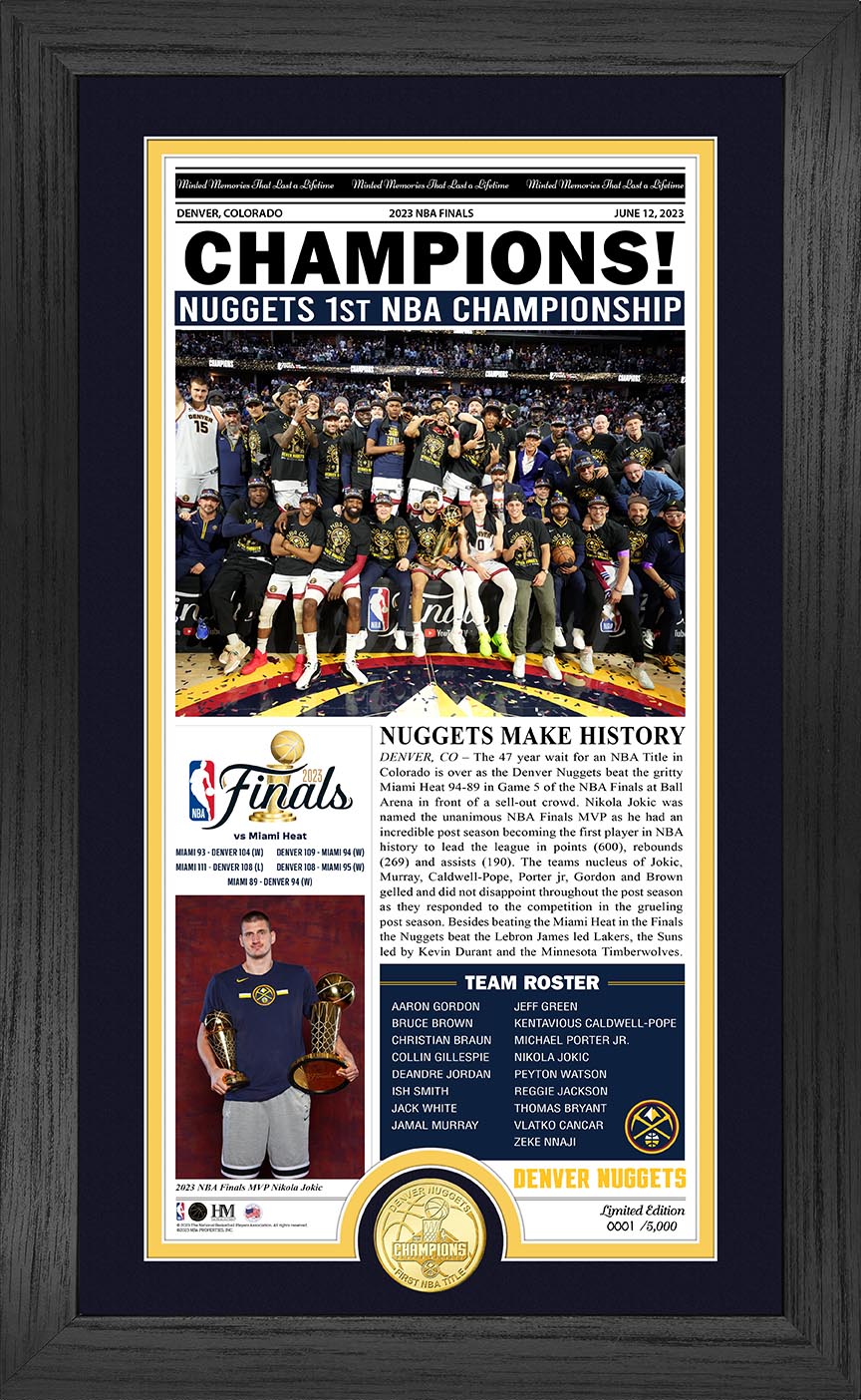 Highland Mint 2023 NBA Champions Denver Nuggets Celebration