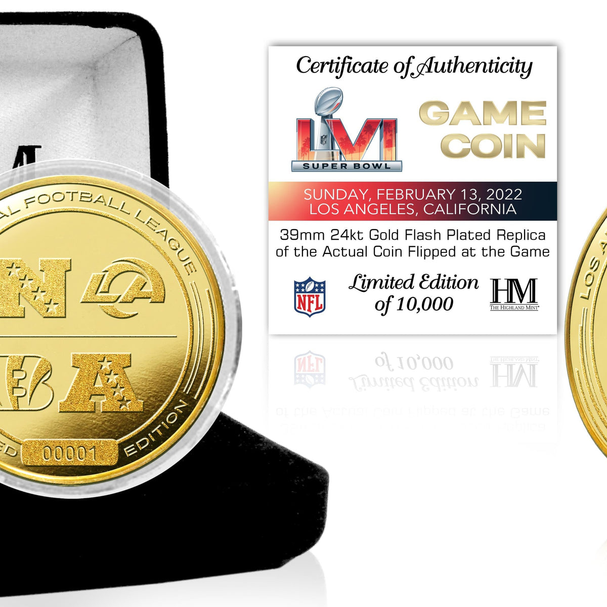 Highland Mint Los Angeles Rams Super Bowl LVI Champions Gold Coin